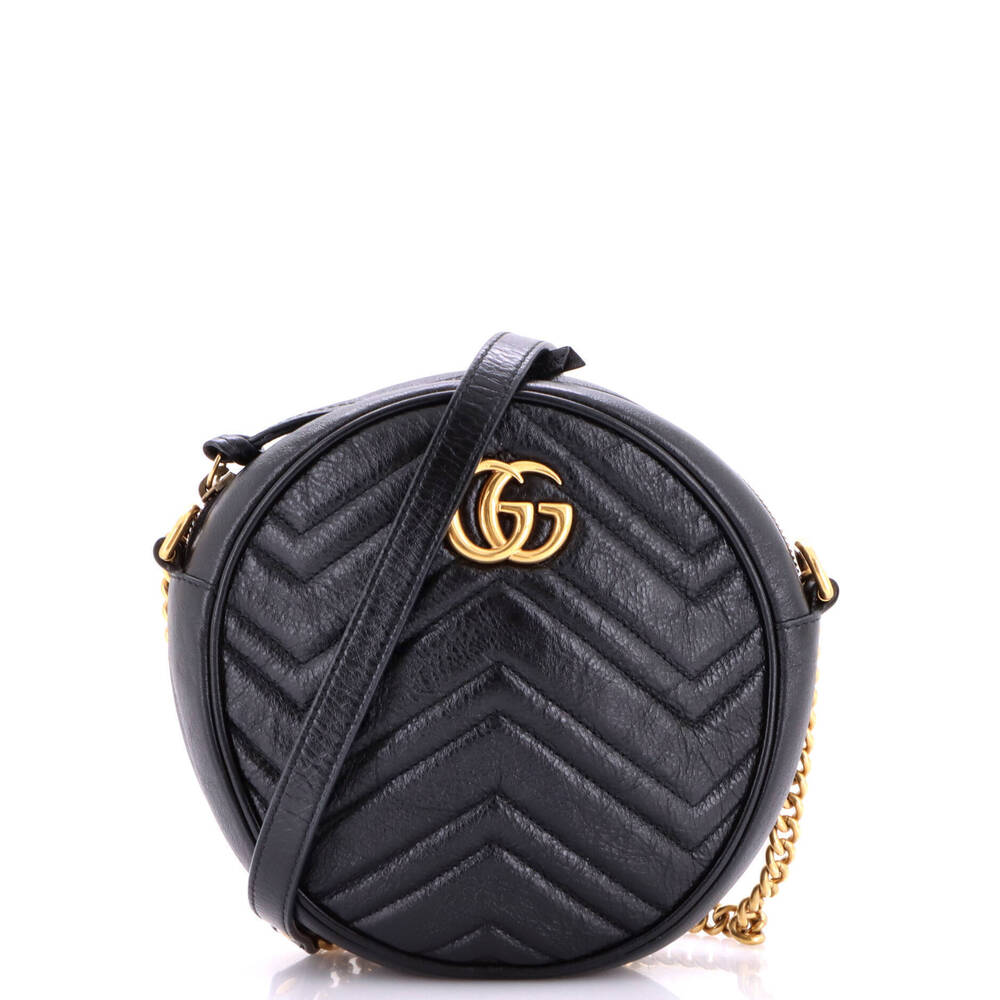 Gucci Mini GG Marmont Round Shoulder Bag - Picture 1 of 7